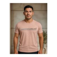 Polo Hombre Woallance Color Salmon Claro Talla L