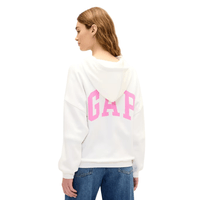 POLERA HOODIE GAP RELAXED CON CAPUCHA CROPPED BLANCA