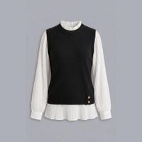 Chompa de Hilo Modelo Coreano Negro Importado Peace And Love