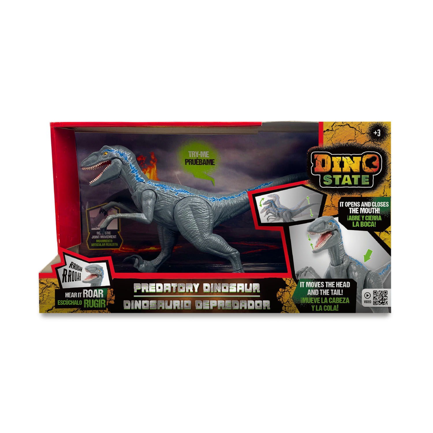 Figura Dinosaurio Depredador Velociraptor Dino State