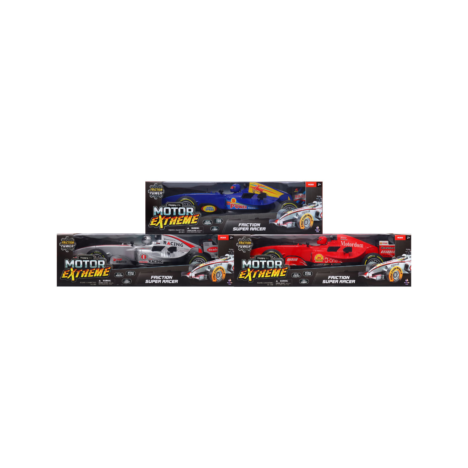Coche De Carreras A Fricción Escala 1:10 Motor Extreme