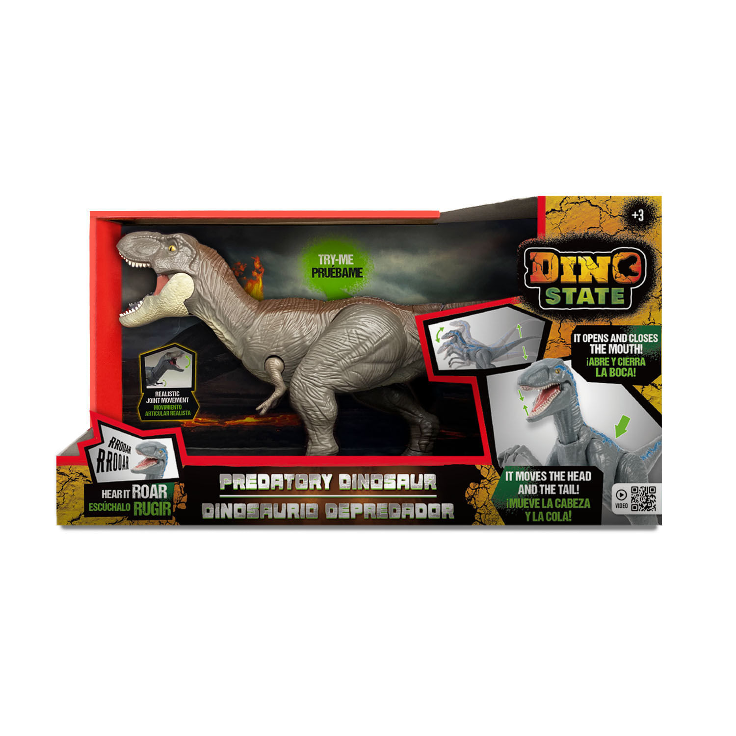 Figura Dinosaurio Depredador T-Rex Con Sonidos Dino State