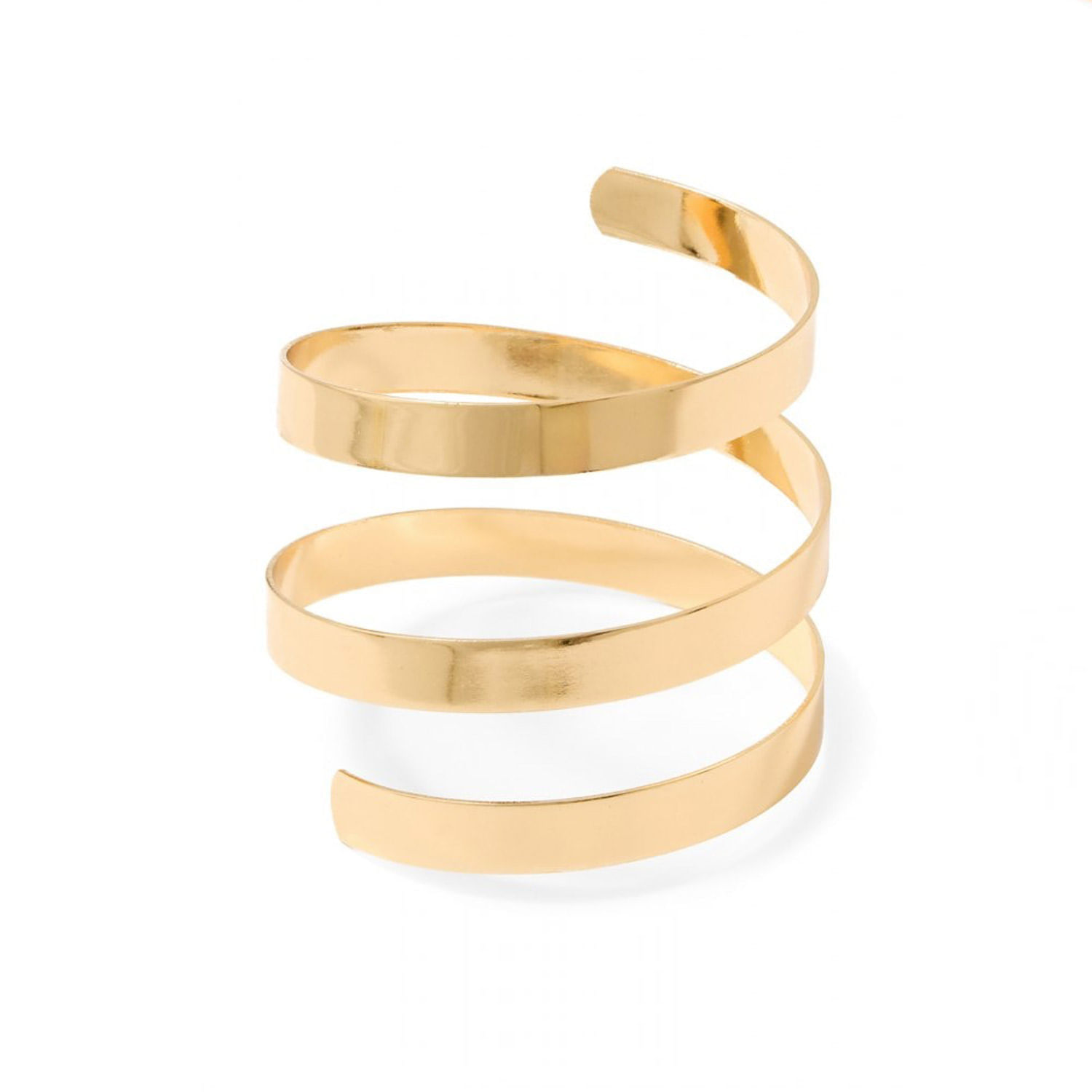 Pulsera Mujer Sfera Brazalete Tirabuzon Pulido Oro