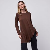 Blusa Mujer Asimetric Manga Larga