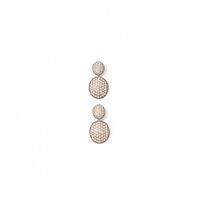 Pendientes Mujer Sfera Doblebola Brillos Plata