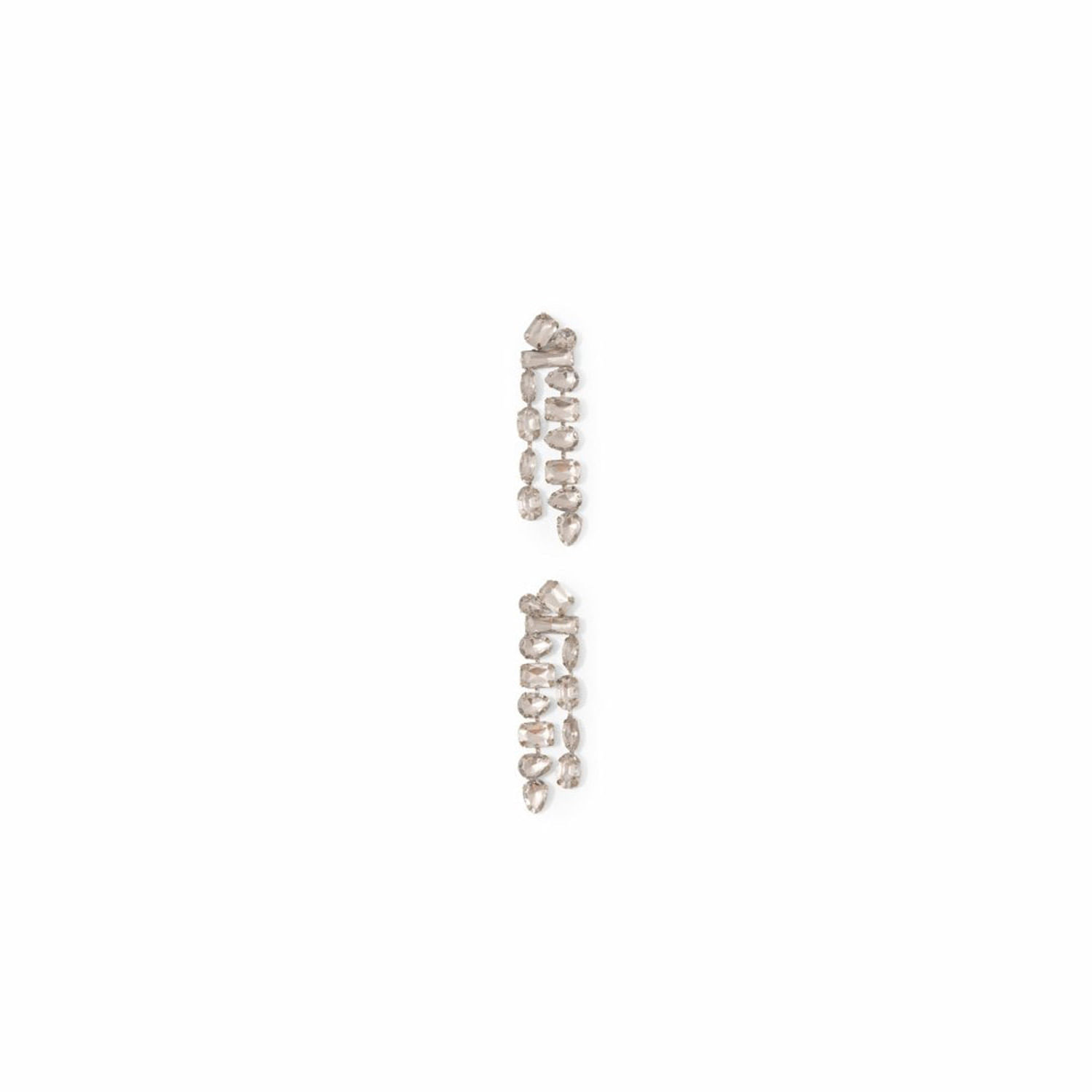 Pendientes Mujer Sfera Cascada Piedras Plata