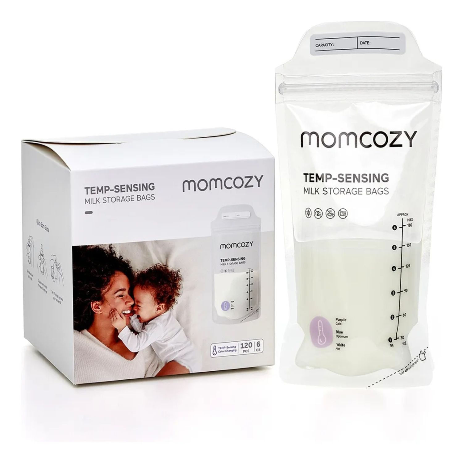 Bolsas De Almacenamiento De Leche Materna X 120 Und 6 Oz - Momcozy