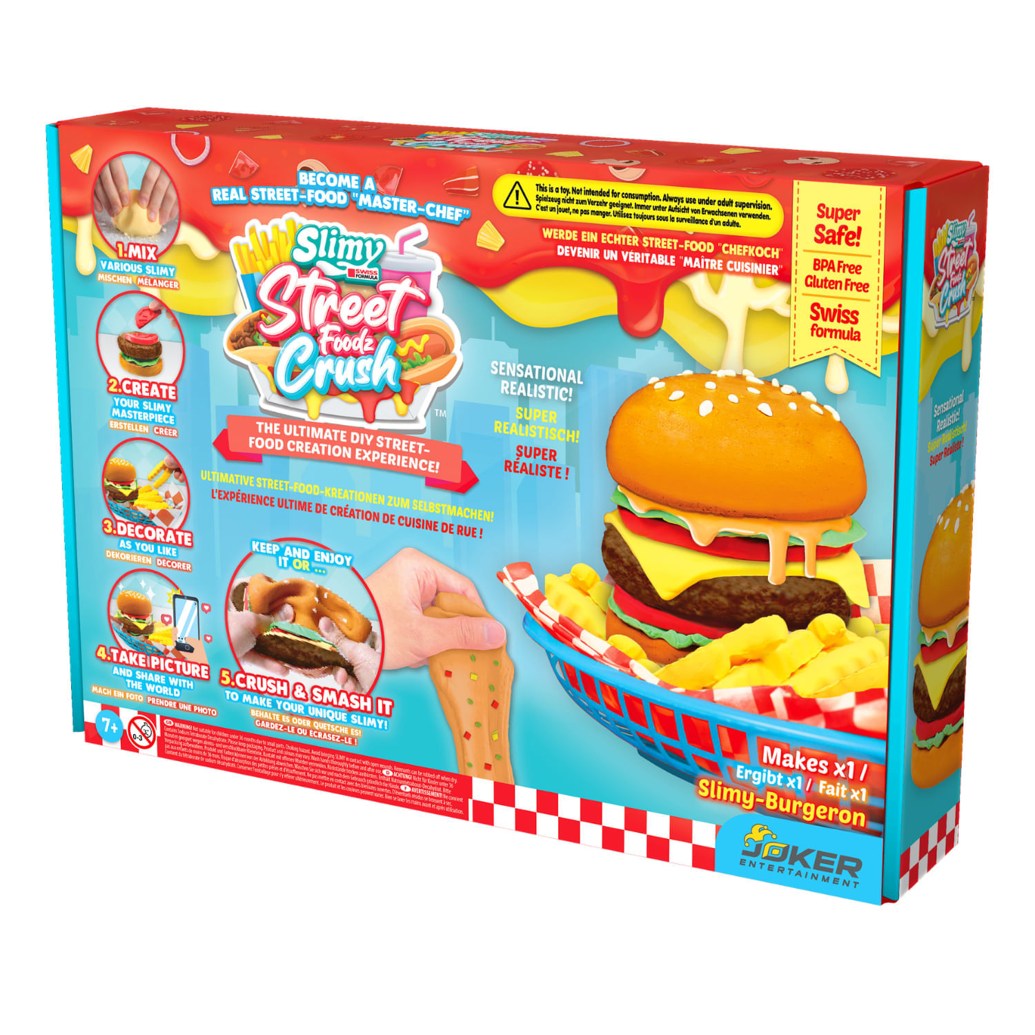 Set De Masas Slimy Crea Tu Hamburguesa Joker