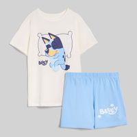 Set Pijama Para Niña Polo Manga Corta + Short Bluey