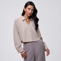 Blusa Mujer Corta Malabar Manga Larga