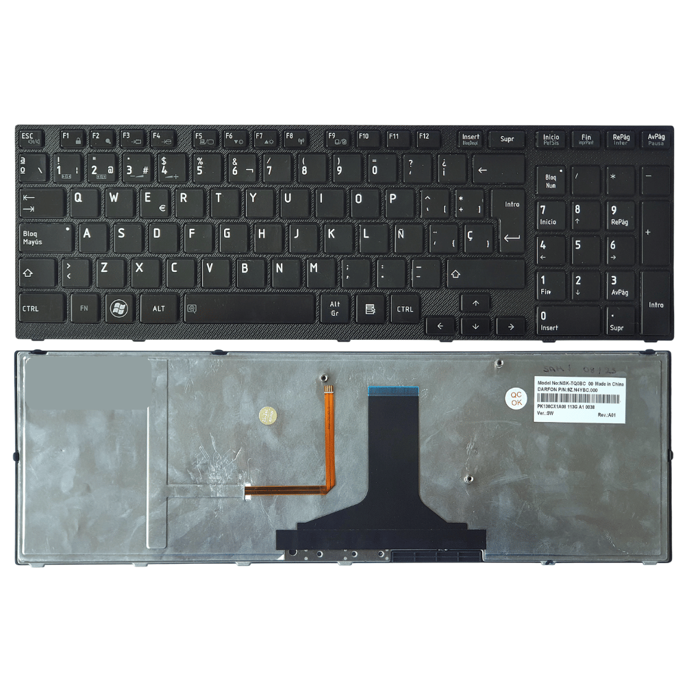 Teclado ORIGINAL TOSHIBA A660 A600 A600D A665 RETROILUMINADO