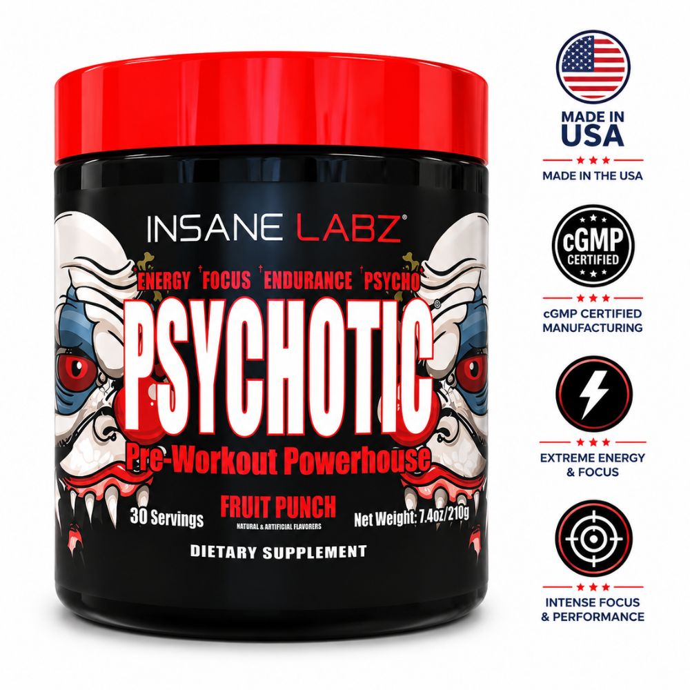 Pre Entreno Insane Labz Psychotic 210G 30 Servings Pre-Workout Fruit Punch