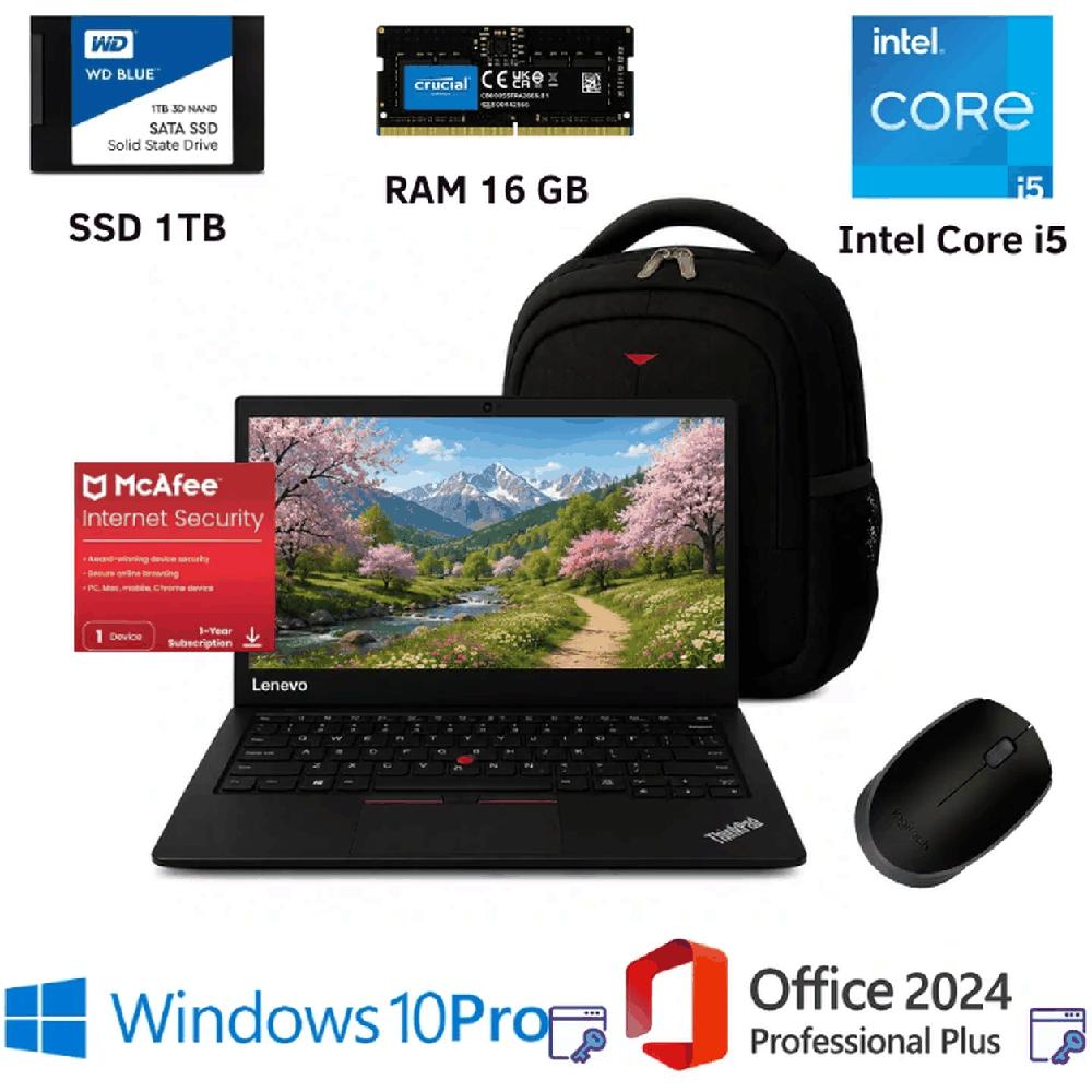 Laptop Thinkpad L440 CoreI5 16GB Ram 1TB SSD Office2024PP Windows10Pro McAfee Mochila Mouse