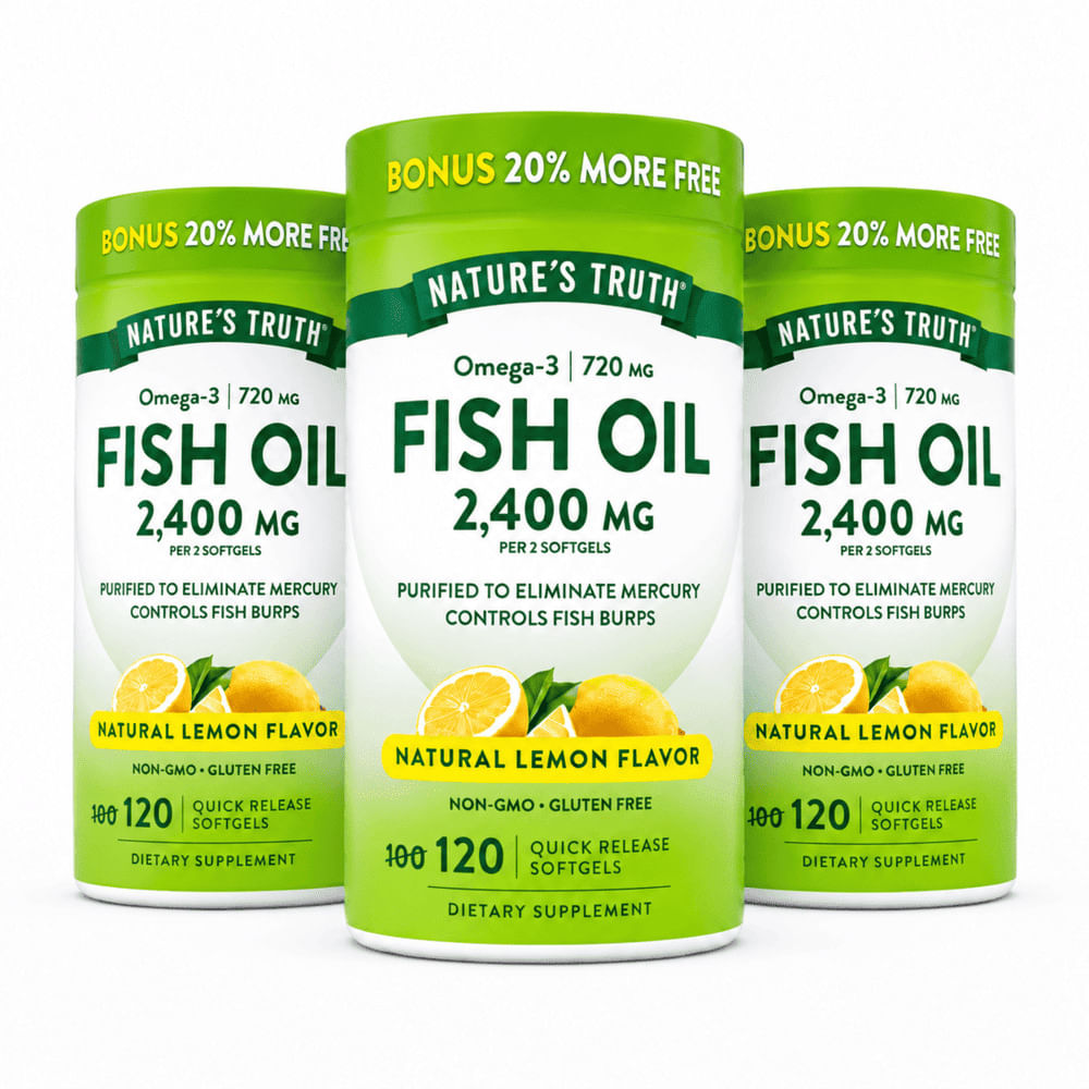 Pack 3 Aceite de Pescado Nature’s Truth 2400 mg