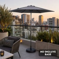 Sombrilla de Terraza Central Hexagonal 262cm Gris Orange