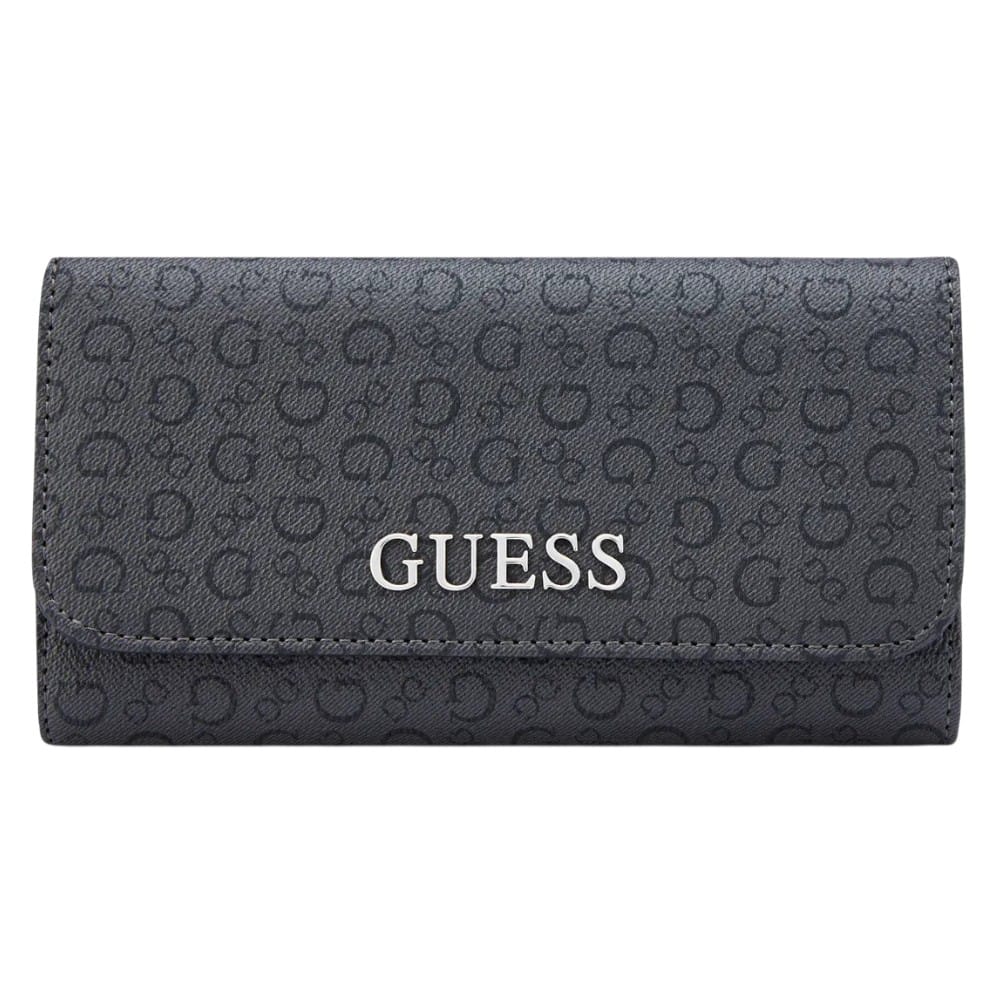 BILLETERA GUESS REMI MONOGRAFIADA NEGRO MUJER