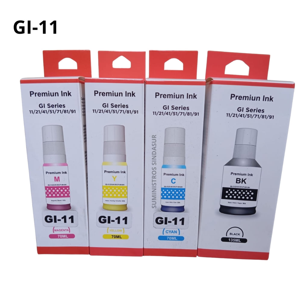 TINTA COMPATIBLE CANON GI-11  NEGRO Y COLOR