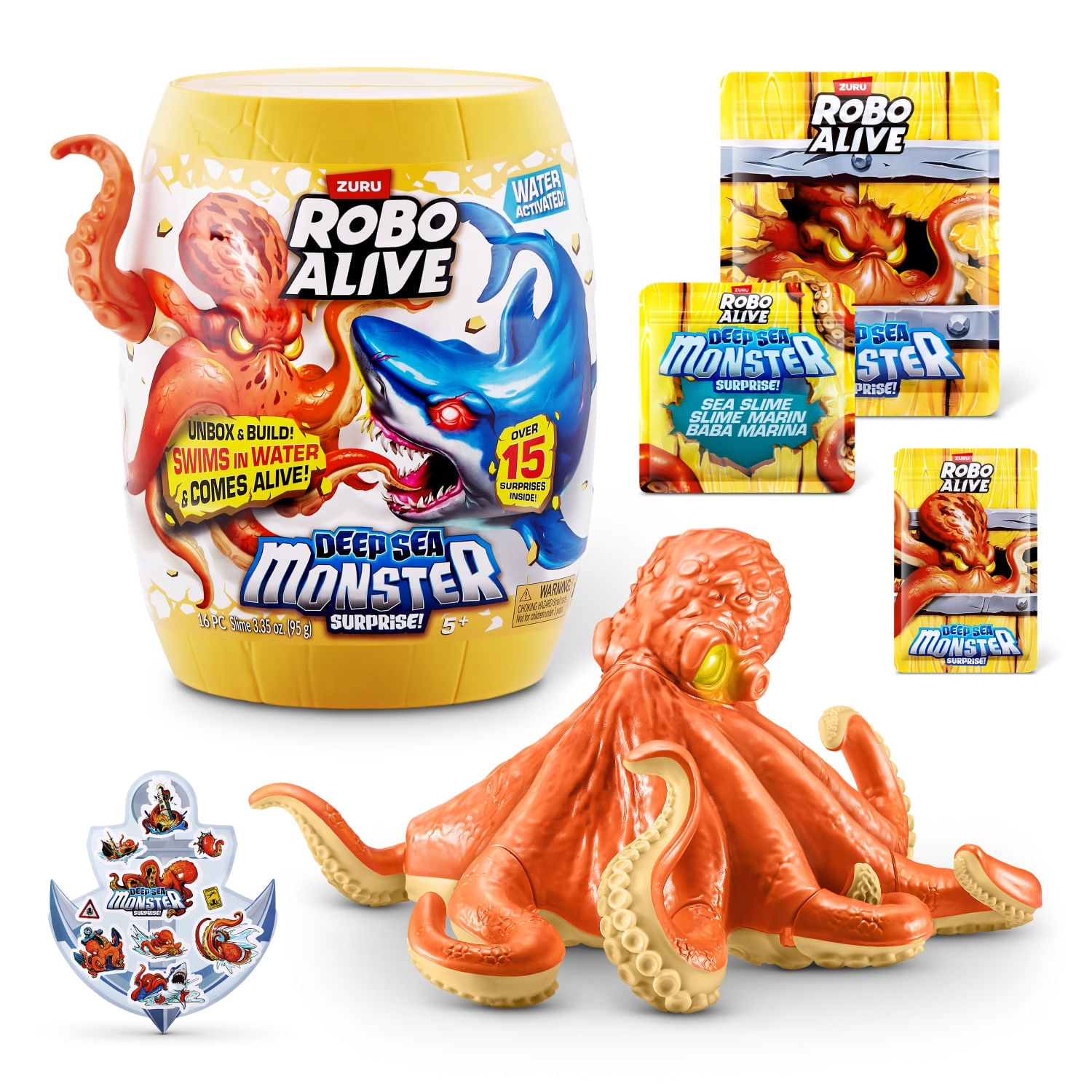 Set De Juego Sorpresa Monstruo Marino Robo Alive Zuru