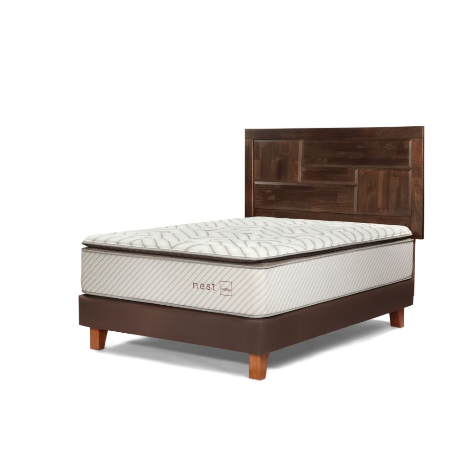 Cama Europea Nest 2 Plazas Respaldo Dolce