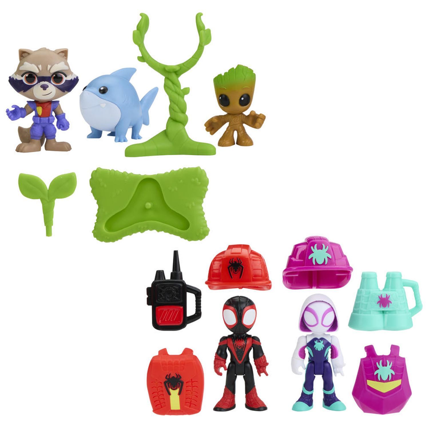 Set De Figuras De Rescate Rescue Webs Spidey And His Amazing Friends Surtido Marvel