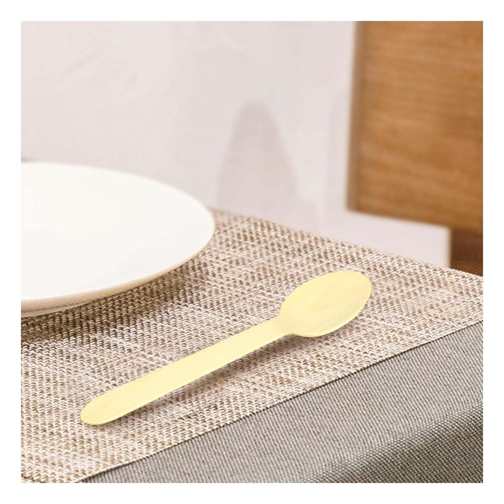 Cucharas de Madera 100 Pzs para Preparacion y Degustacion en Hogar Y Notas