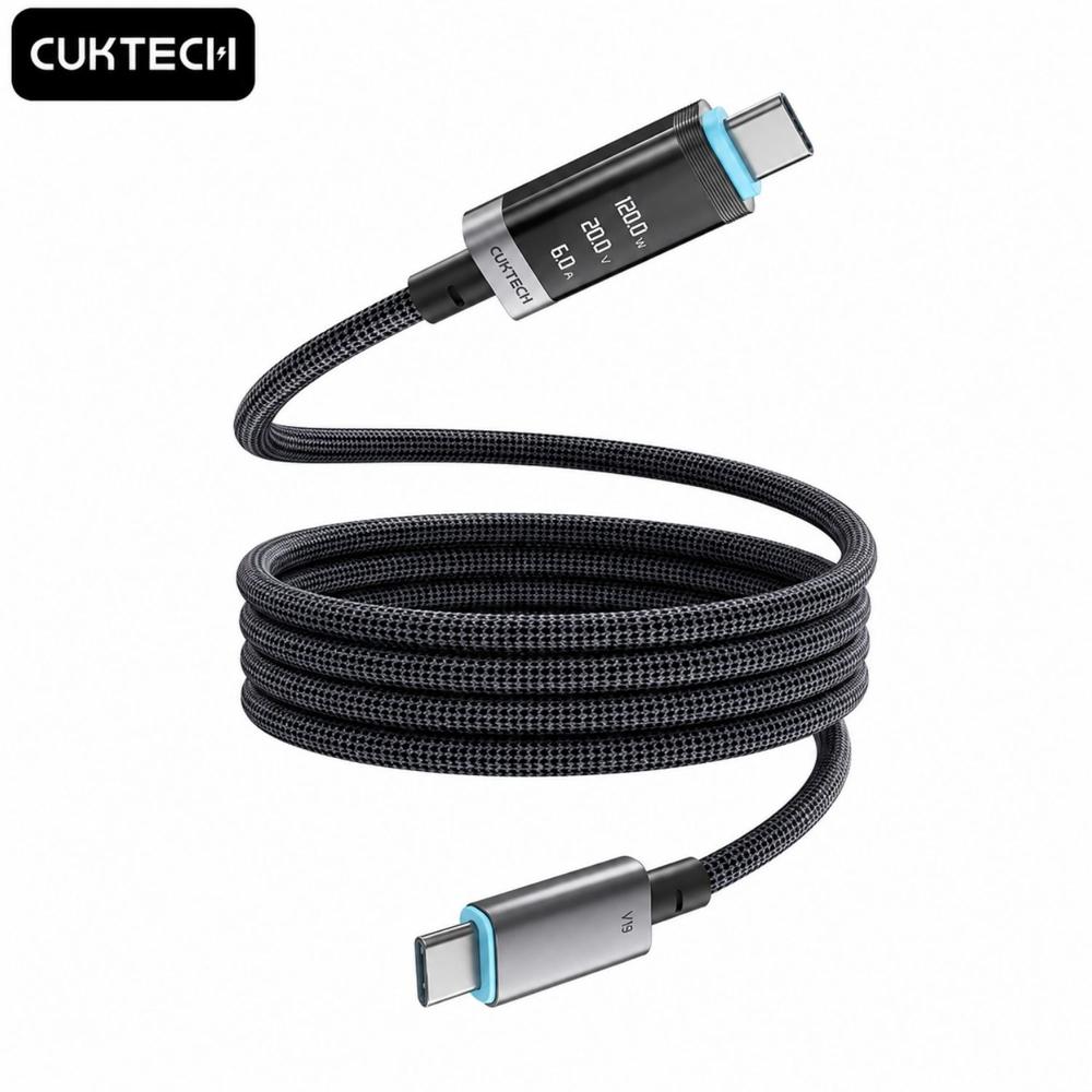 Cable USB C a USB C 240W PD 3.1 con Pantalla OLED y Carga Rápida 2 Metros