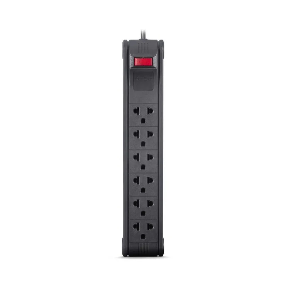 SUPRESOR DE PICOS POWER LITE PLI560-300 3 MTS 6 TOMAS Negro