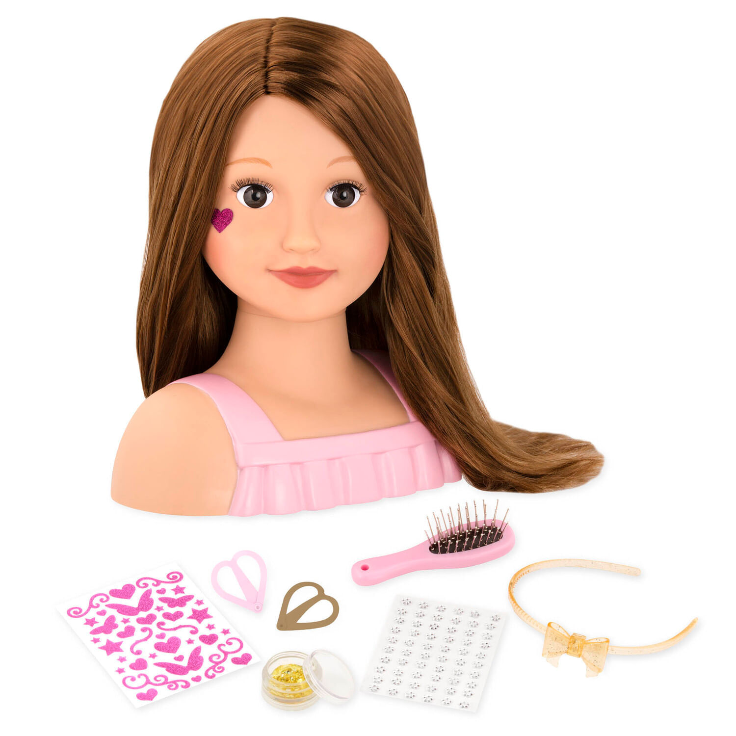 Cabeza De Muñeca Para Peinar Talia Con Accesorios