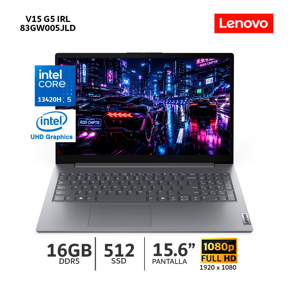 Laptop Lenovo V15 G5 IRL Intel Core i5 13420H 16Gb Ram 512Gb SSD 15.6 FHD-83GW005JLD