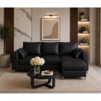Sofá Wayra Negro Banqueta Multifuncional