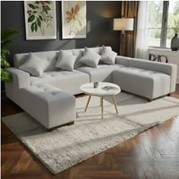 Juego de Sala Nina Gris Claro Modular