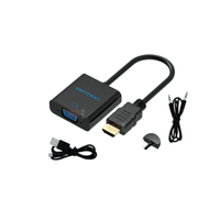 ADAPTADOR CONVERTIDOR  VENTION HDMI A VGA con Audio auxiliar