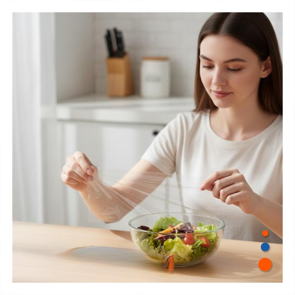 Envoltura Film para Alimentos 20m x 30cm Transparente Cocina Hogar Y notas