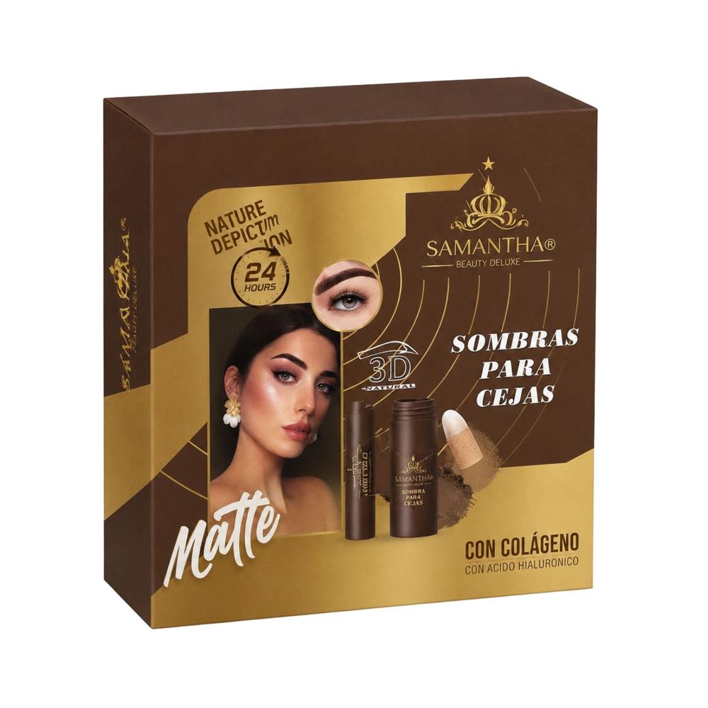 Kit De Sombras Para Cejas Con Sello y Plantillas