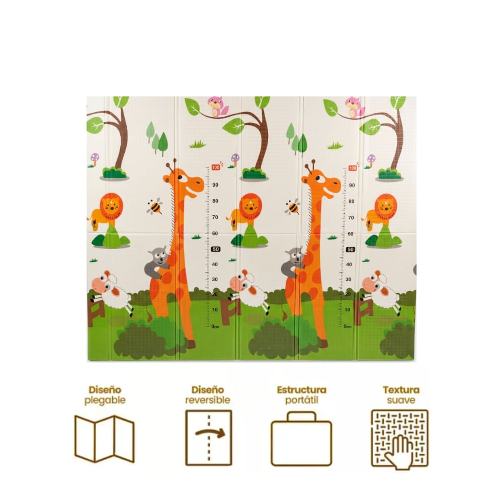 Piso Plegable de Bebe Safari y Pista 2 m x 1.8 m x 1 cm