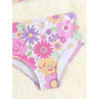 Ropa de Baño de niña Flores rosadas