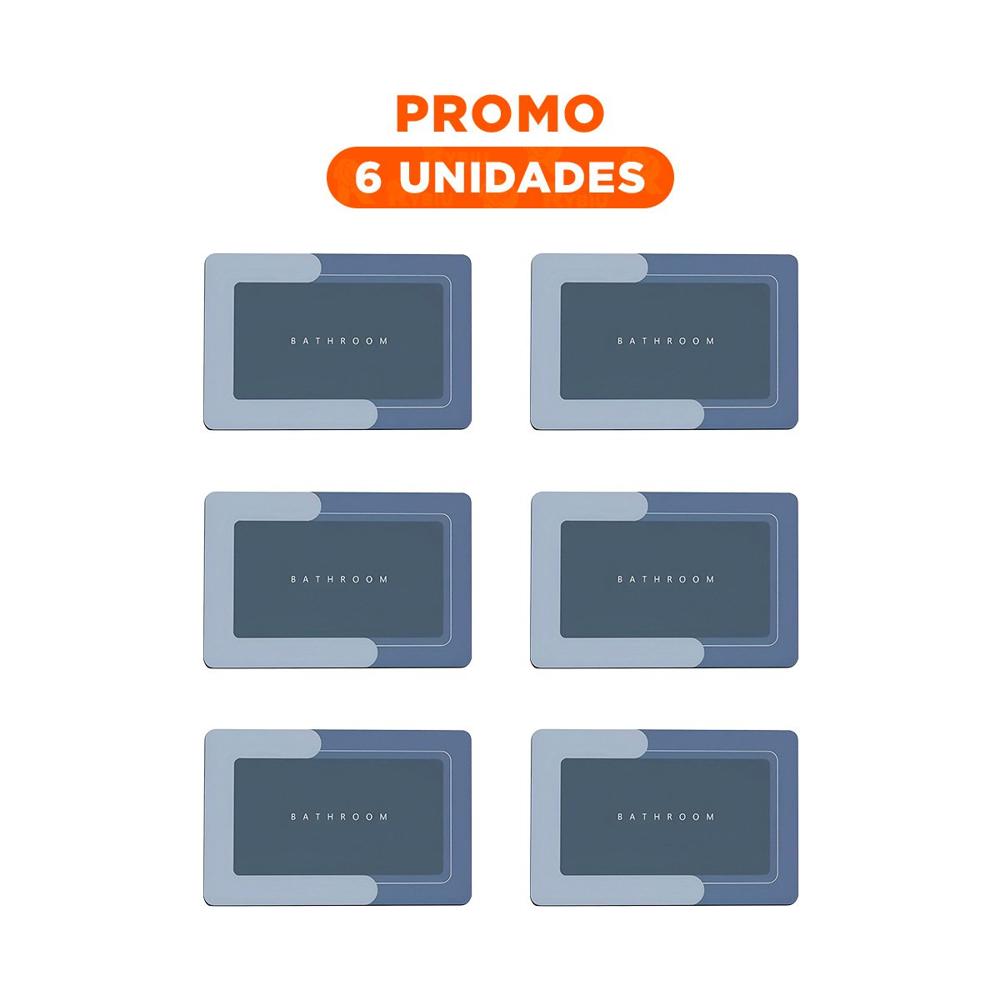 Pack6 Aplicacion Rectangular Azul para Ambientes de Bano Hogar