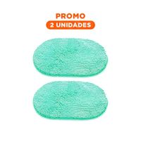 Pack2 Base para Piso Ovalada de Microfibra 40x60cm Turqueza Decoracion