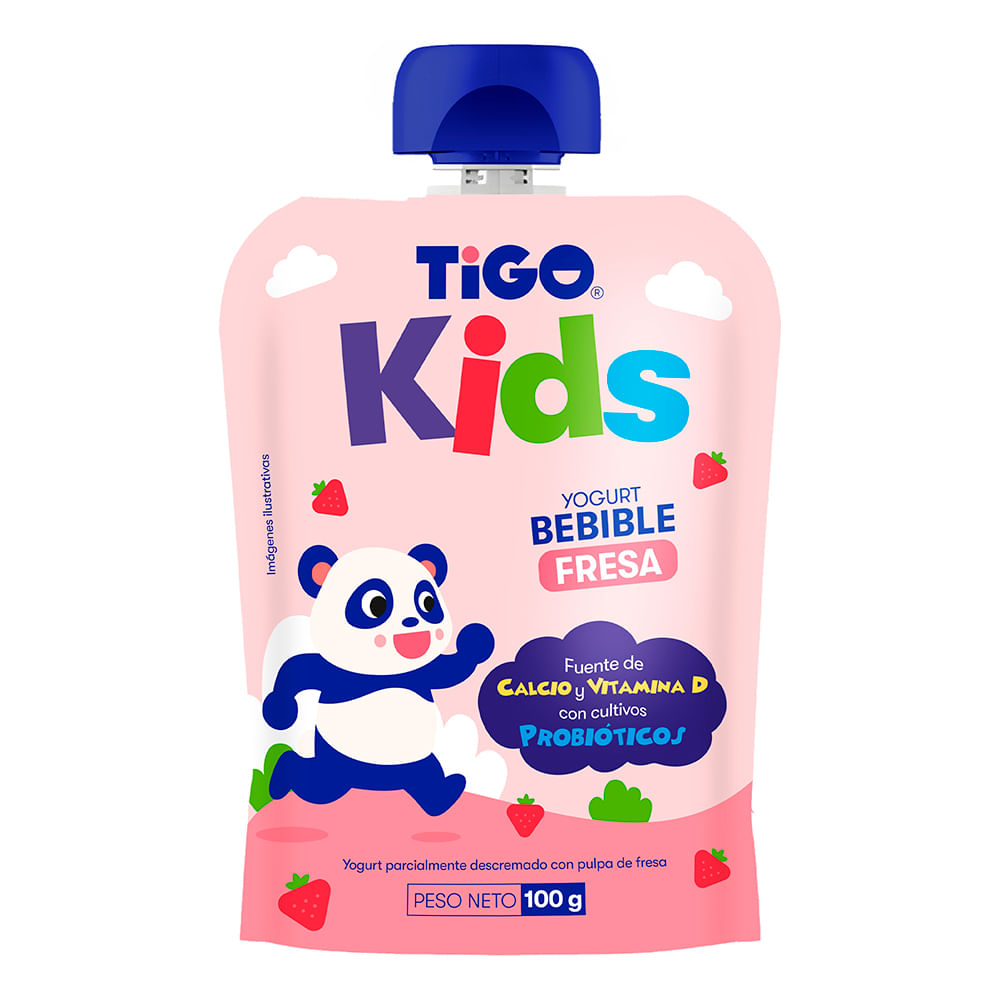 Yogurt Bebible TIGO Kids Fresa Doypack 100g