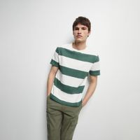 Polo Hombre Sfera Pique Raya Ancha Verde