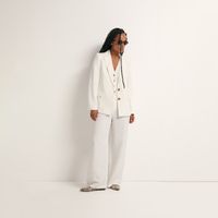 Blazer Mujer Sfera Lino Blanco