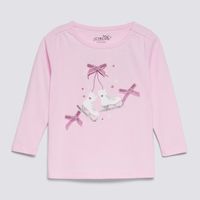 Polo Manga Larga Bebé Niña Velvet Bow Baby Circus