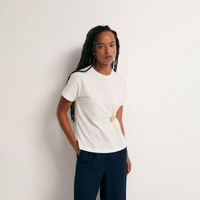 Polo Mujer Sfera Manga Corta Bolitas Bord Mx Col Blanco