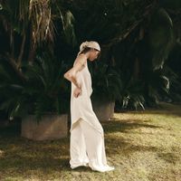 Pantalon Mujer Sfera Ancho Blanco