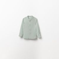 Camisa Niño Sfera Lino Algodón Rayas Verde Claro