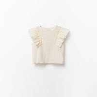 Polo Niña Sfera Sin Manga Muñeca Crudo