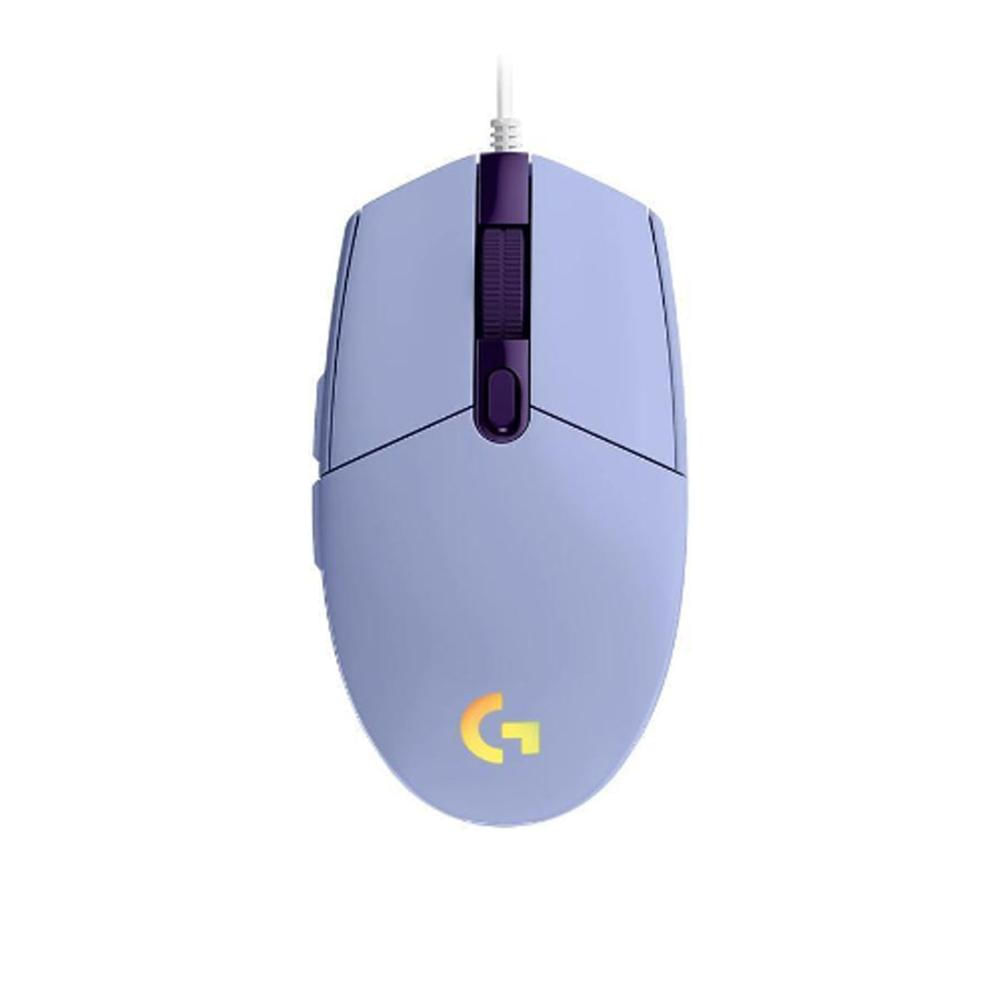 Mouse Logitech G203 Lightsync Óptico 8000 Dpi Rgb Lila