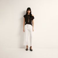 Jean Mujer Sfera Culotte Ajus. Ancho Blanco