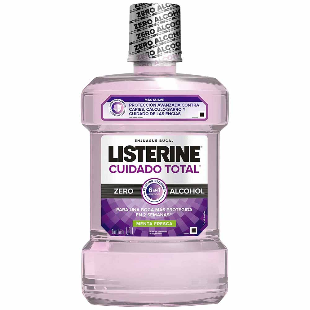 Enjuague Bucal LISTERINE Cuidado Total Zero Frasco 1.5L plazaVea