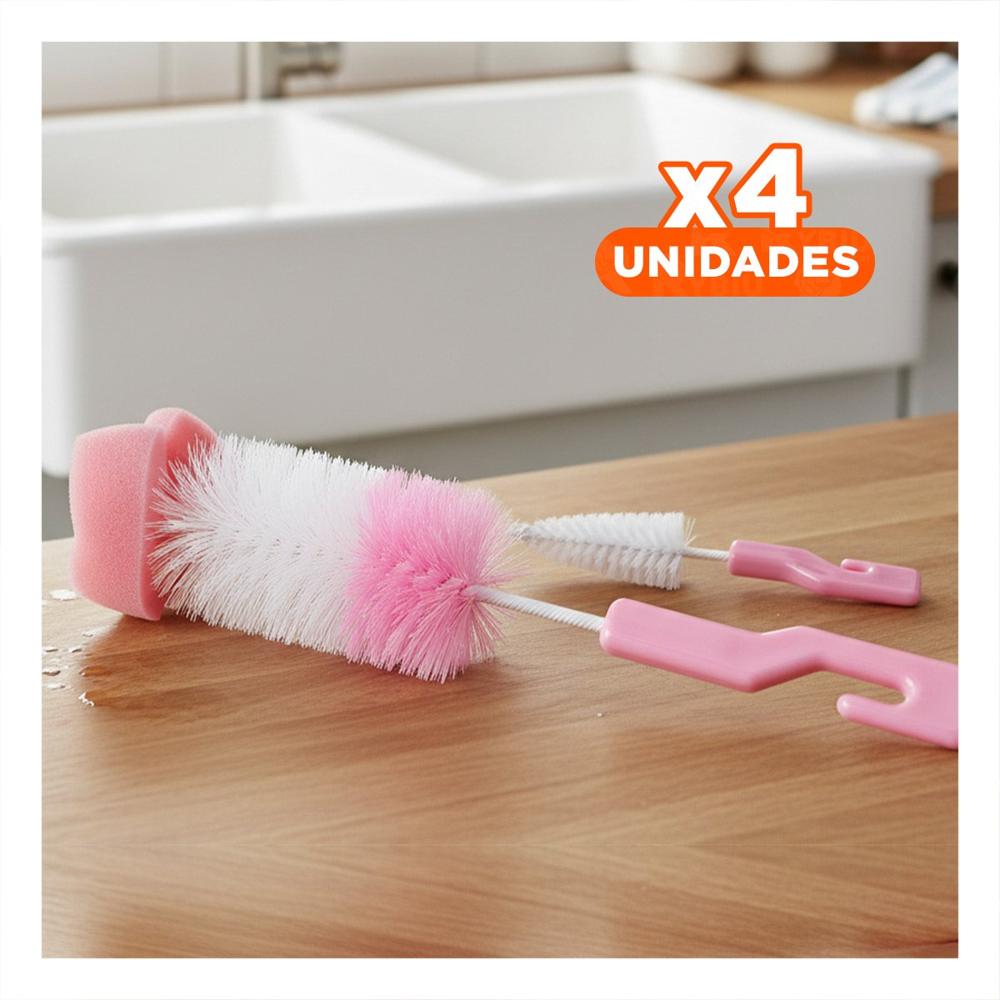 Pack4 Raspador Suave que Protege Accesorios Delicados 2pzs Base Rosado Y Papel Regalo